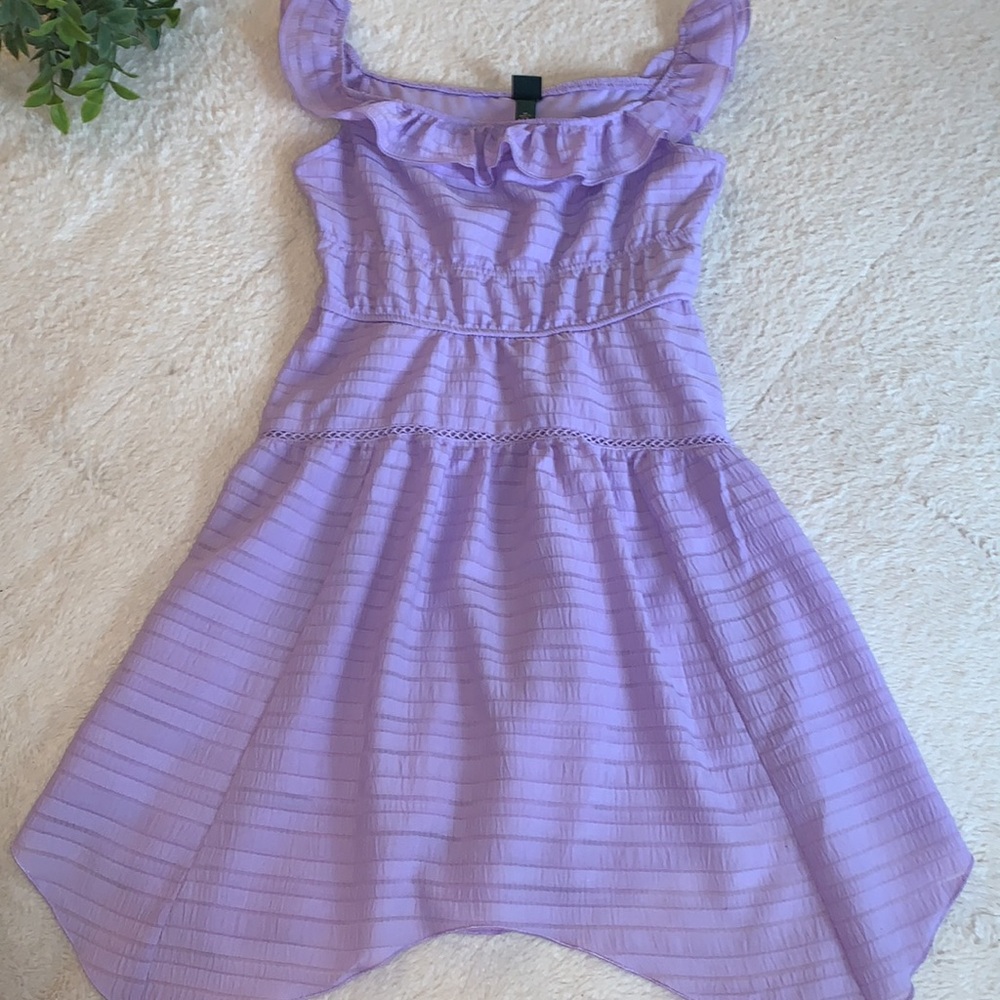 Wild Fable Lavender Texture Ruffle Fit & Flare Dress EUC XS - Picture 12 of 12